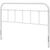 Full size Vintage White Metal Headboard with Round Corners