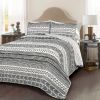 3 Piece Scandinavian Black White Reversible Cotton Set in King