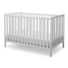 3-in-1 Modern Convertible Baby Crib Toddler Bed Daybed in White Wood Finish