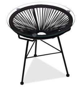 Acapulco Indoor/Outdoor Side Table (Color: black)