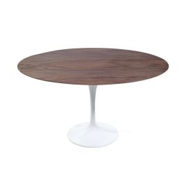 Maisie Dining Table - Round - Walnut/White Oak/Ash Top (Diameter: 121cm, Color: walnut-veneer-y)